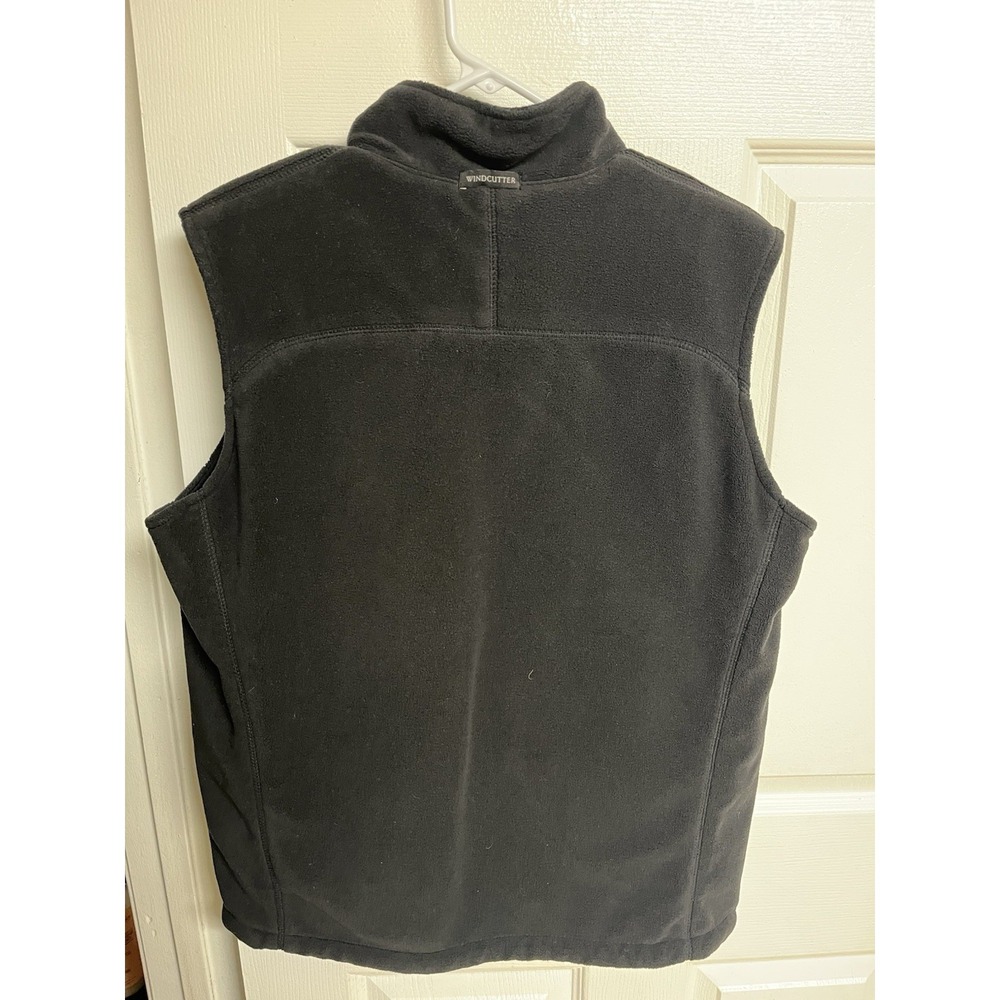 Eddie Bauer Windcutter Fleece Vest Mens Medium Black Full Zip Outdoor - Picture 3 of 3